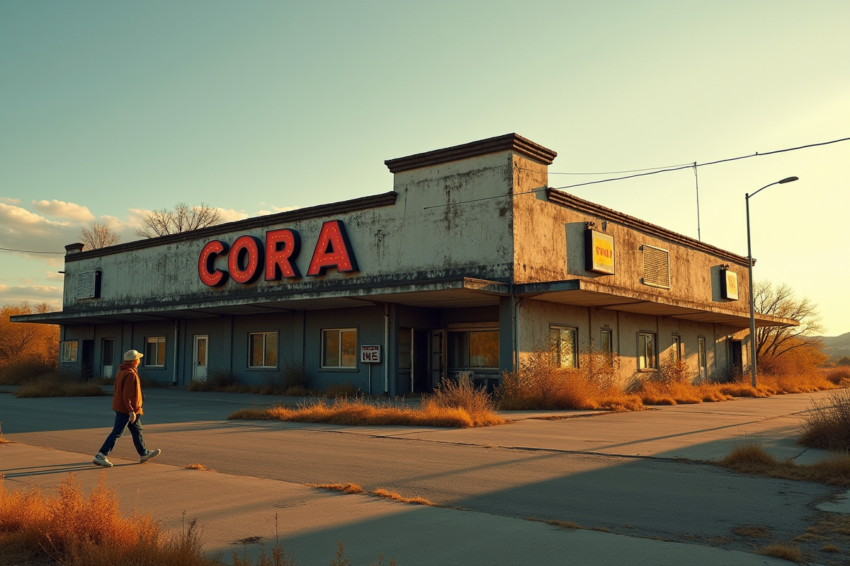 Ancien supermarché Cora abandonné en fin de journée